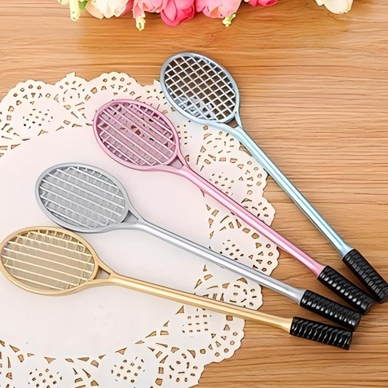 Badminton Quotes - 4-10Pcs Creative Tennis Racket-Shaped Gel Pens,