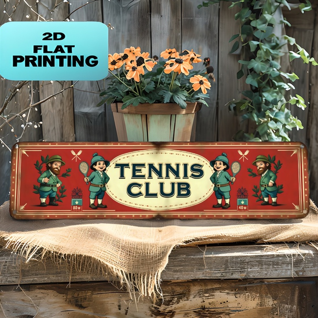 Tennis Club Vintage Metal Wall - Badminton Quotes 评论和价格