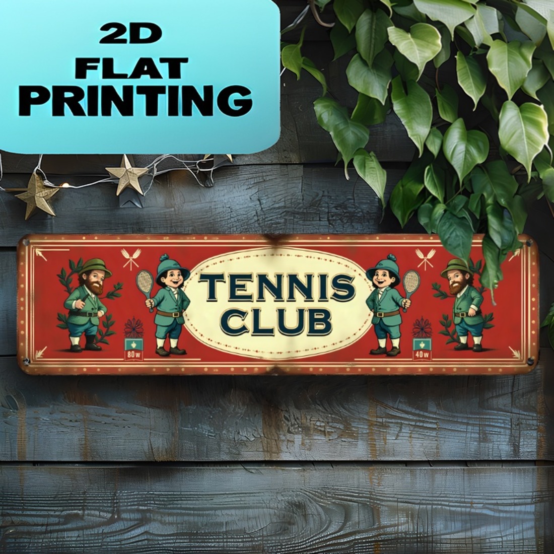 Tennis Club Vintage Metal Wall - Badminton Quotes 评论和价格