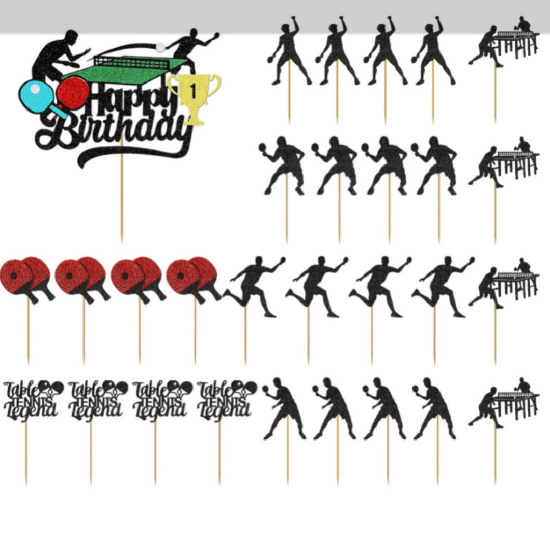Ping Pong Cake Topper Happy Bi - Badminton Quotes 评论和价格