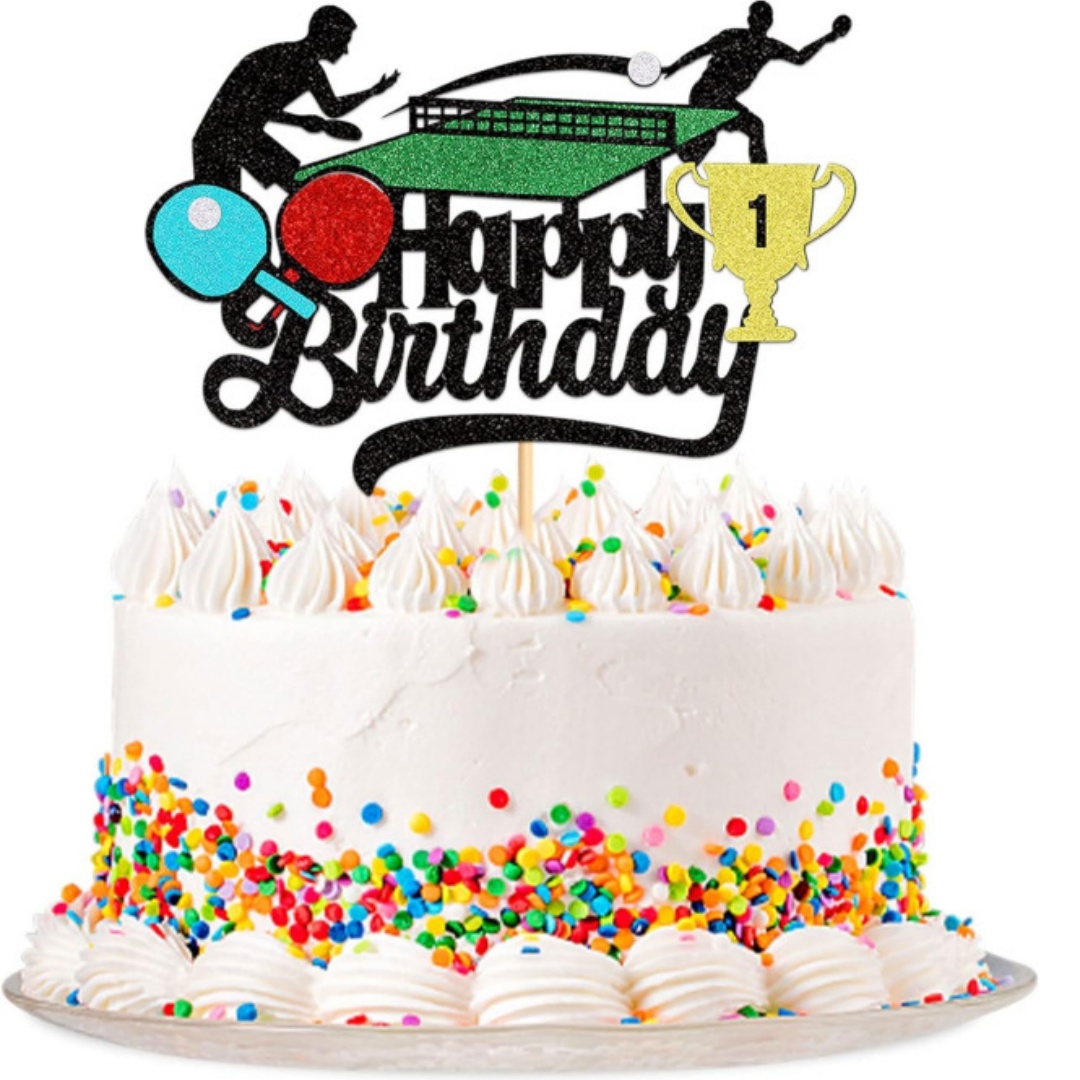 Ping Pong Cake Topper Happy Bi - Badminton Quotes 评论和价格